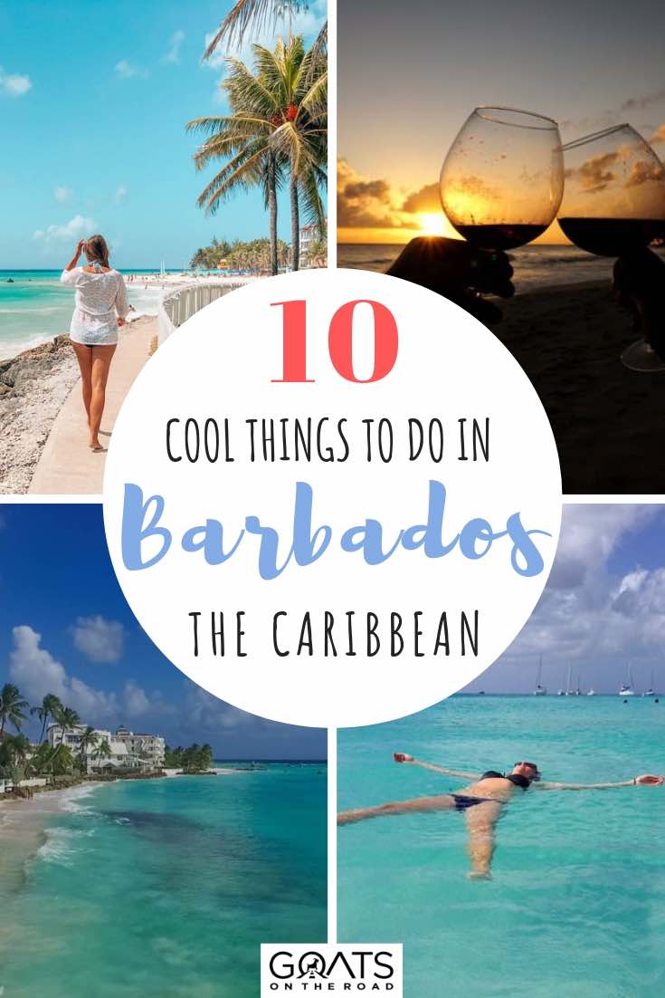 various beach locations in Barbados with text overlay