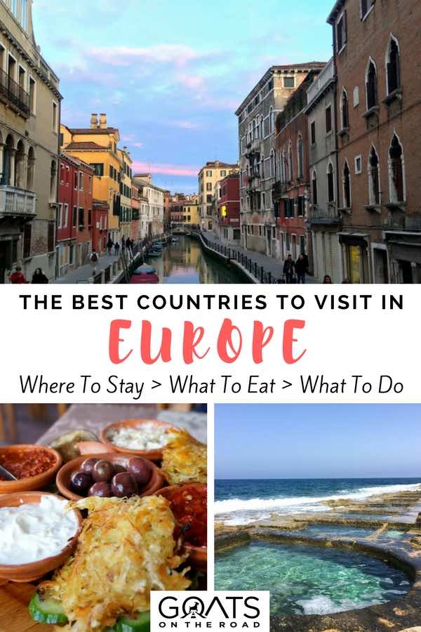 Italy & Malta with text overlay The Best Countries To Visit in Europe