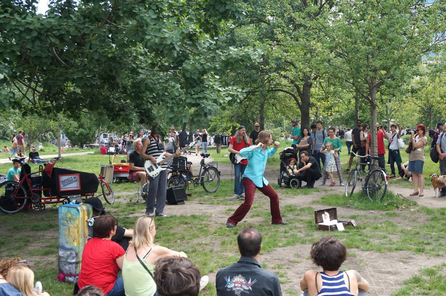 Performers in Mauer Park, Prenzlaur Berg