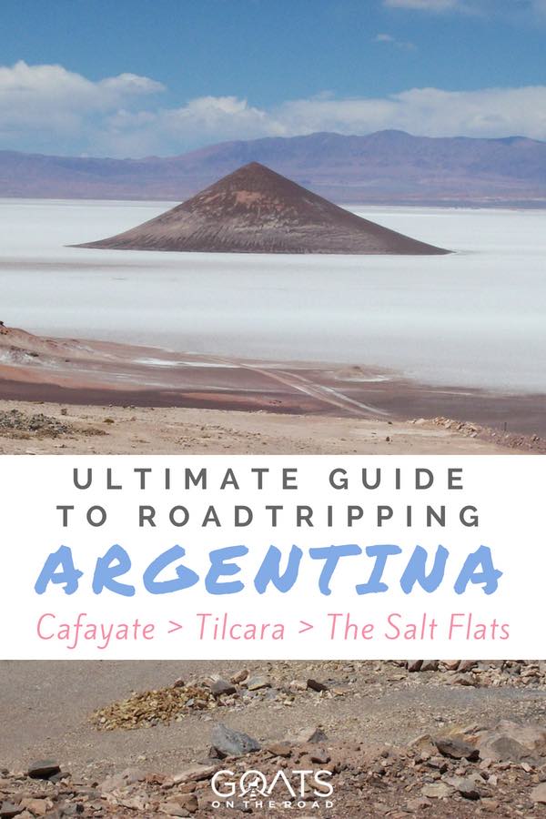 Argentina salt flats with text overlay Ultimate Guide To Roadtripping Argentina