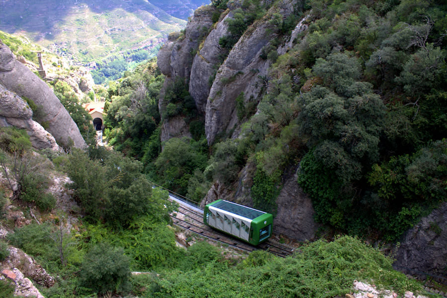 funicular railway montserrat spain
