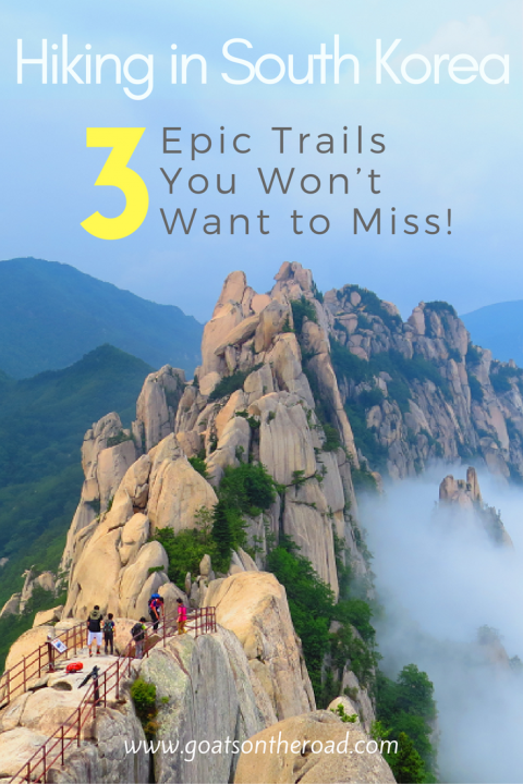 south korea unmissable hikes with text overlay