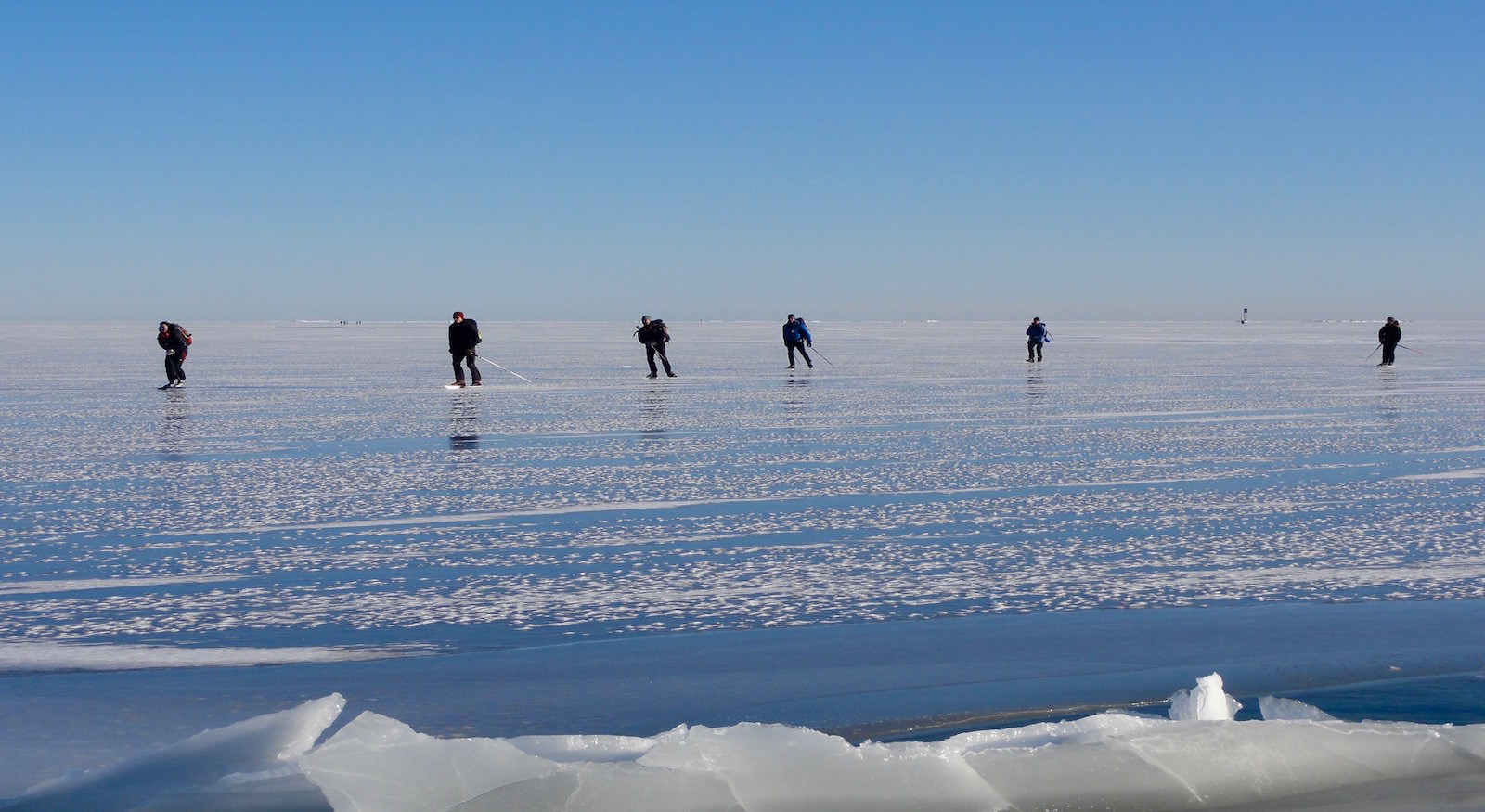 Ice-skating on the Baltic Sea, Finland