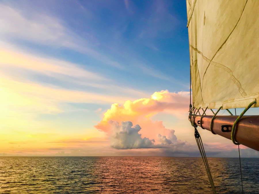 sunset sail in grenada