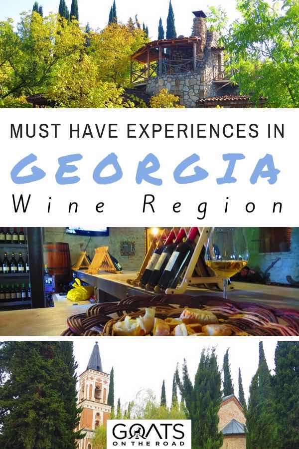 Vineyards with text overlay Must-Have Experiences in Georgia Wine Region