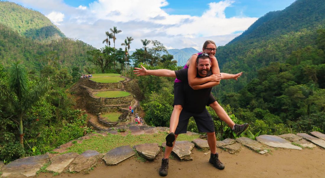 travelling colombia hiking the ciudad perdida trek in colombia. view of the ruins after a 3 day trek