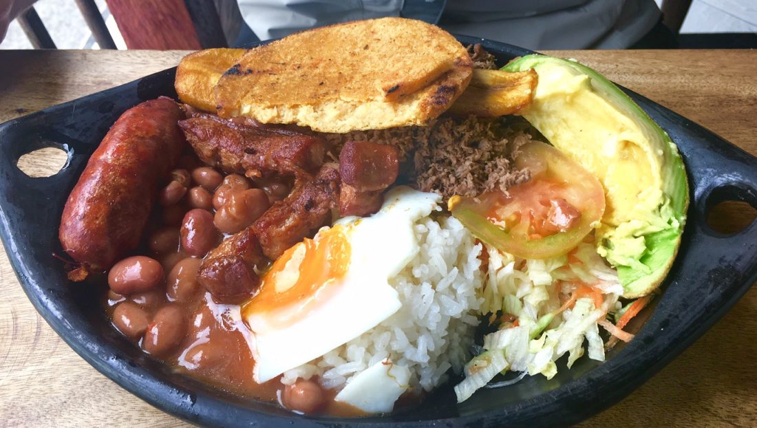 travel to colombia eat bandeja paiasa