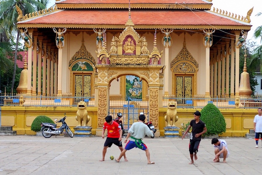 cambodia temple football