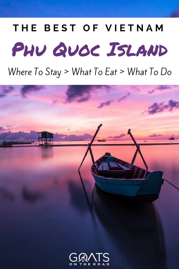 Sunrise on Phu Quoc Island with text overlay The Best of Vietnam