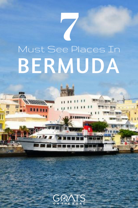bermuda town and ferry with text overlay
