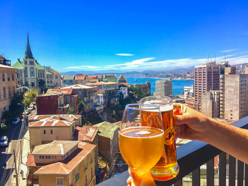 Valparaiso Chile Travel Drink With a View