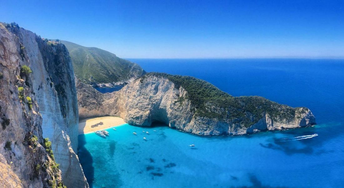 Navagio Beach Shipwreck Cove View