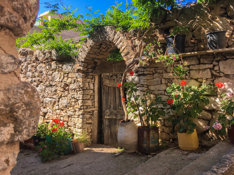 medieval village of mesta chios greece