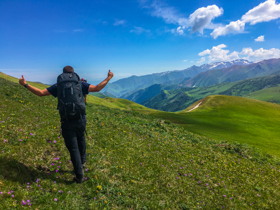 remote work as a travel blogger mountains of kyrgyzstan