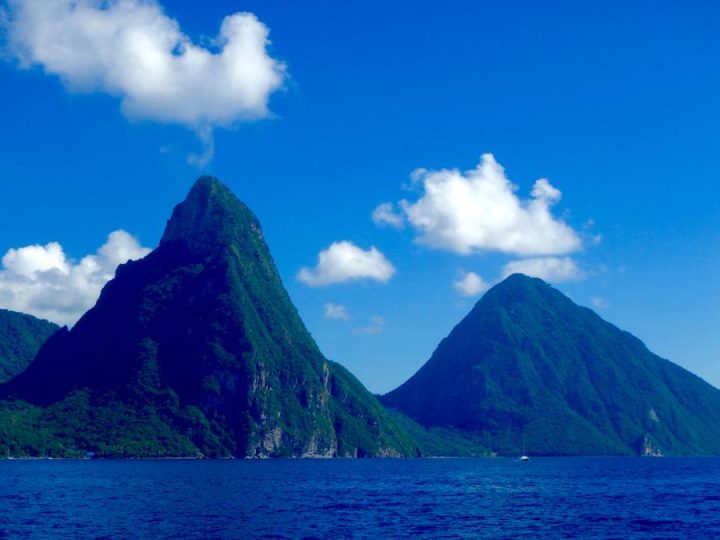 St Lucia Beaches the pitons