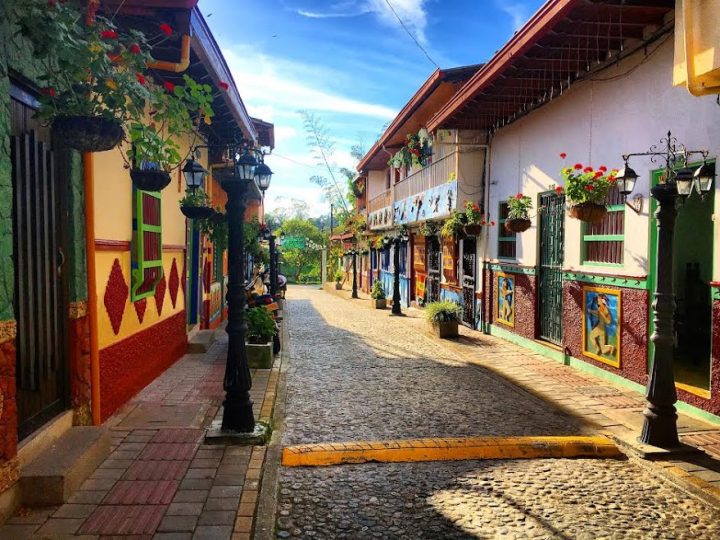 street, town, Colombia, Guatape