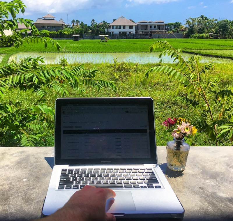 Working in Canggu Bali