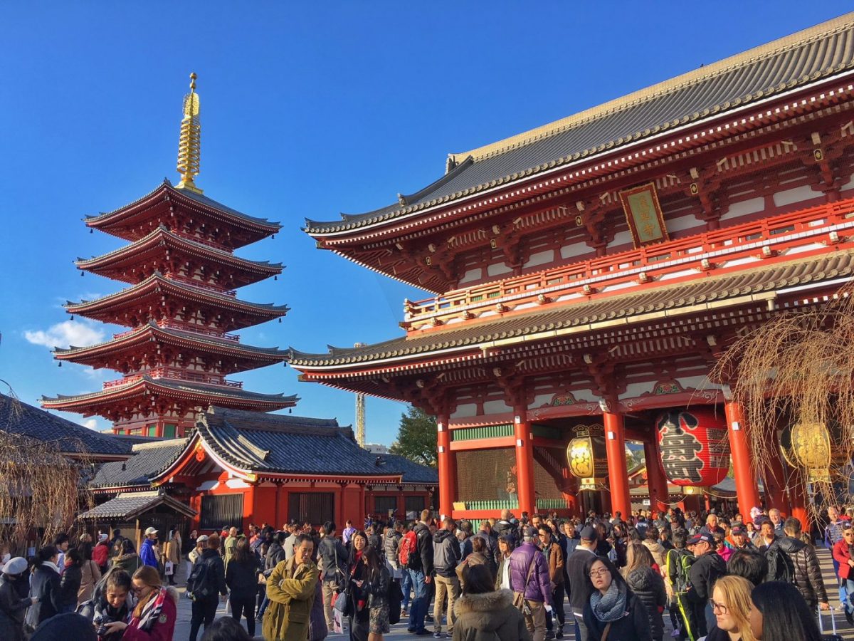 The busy, but gorgeous Sensoji Temple in Tokyo 