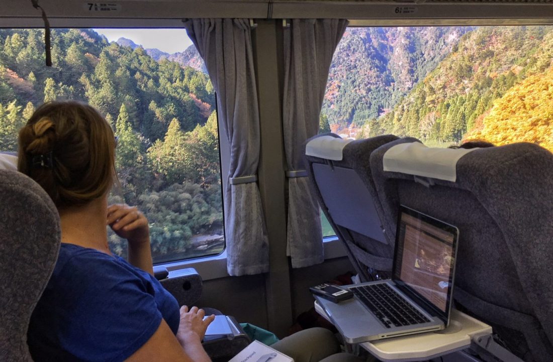 train travel is a great way to get around while living in japan