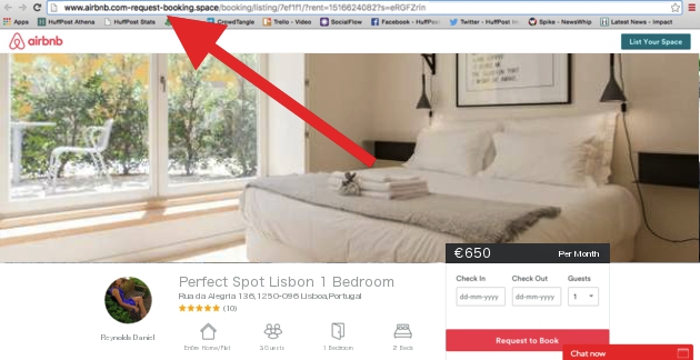 Airbnb Scam Website Listing 2