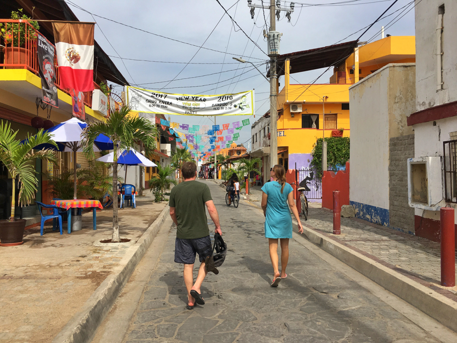 Wandering around the colourful streets of Barra de Navidad