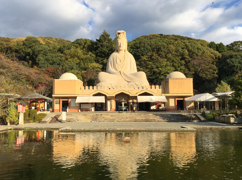 the statue at the ryozen kannon is one of the things to see in kyoto