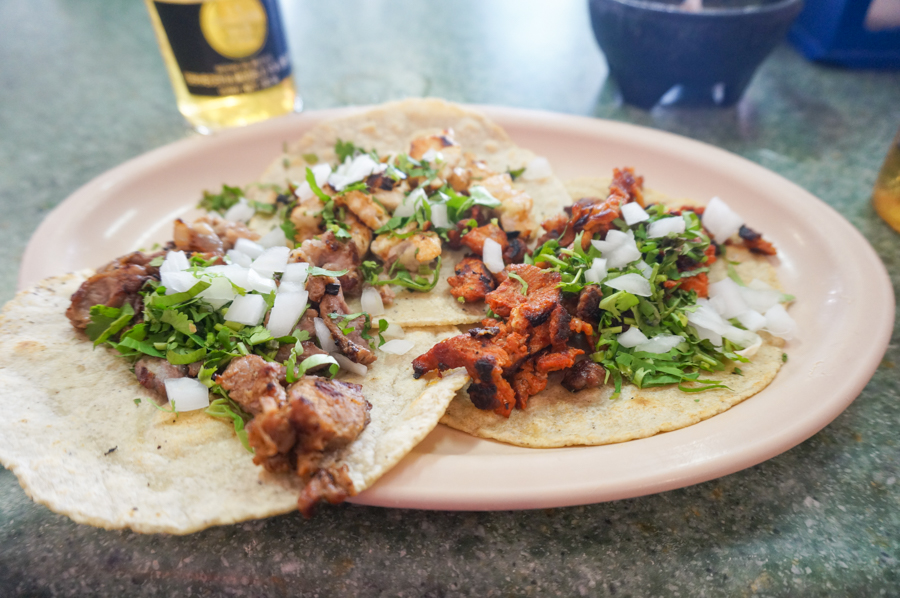 eating tacos at the markets in puerto vallarta