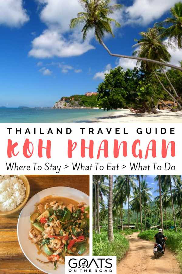 “Popular things to do in Koh Phangan with text overlay Thailand Travel Guide