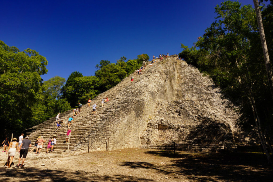 hiking up Coba ruins is one of the top things to do in tulum