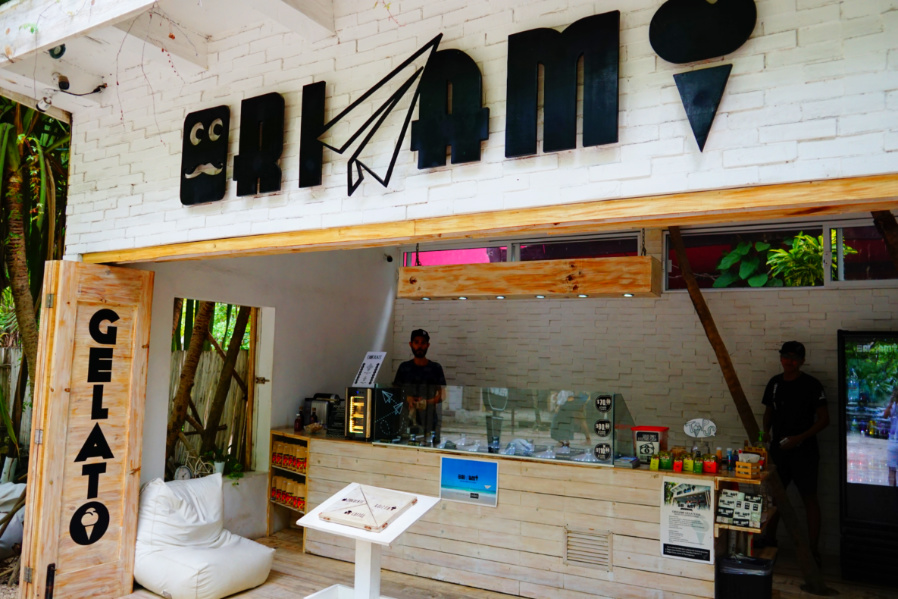 Gelato in Tulum at origami mexico