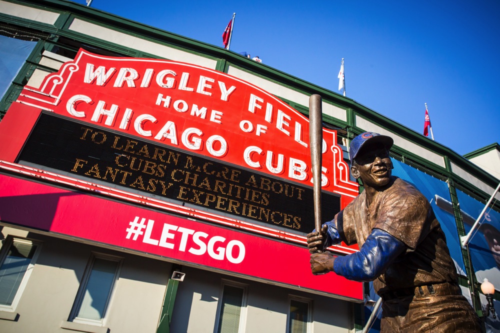 chicago cubs watch a baseball game