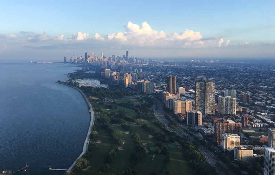 riding in a helicopter over the city of chicago is one of the top things to do in chicago