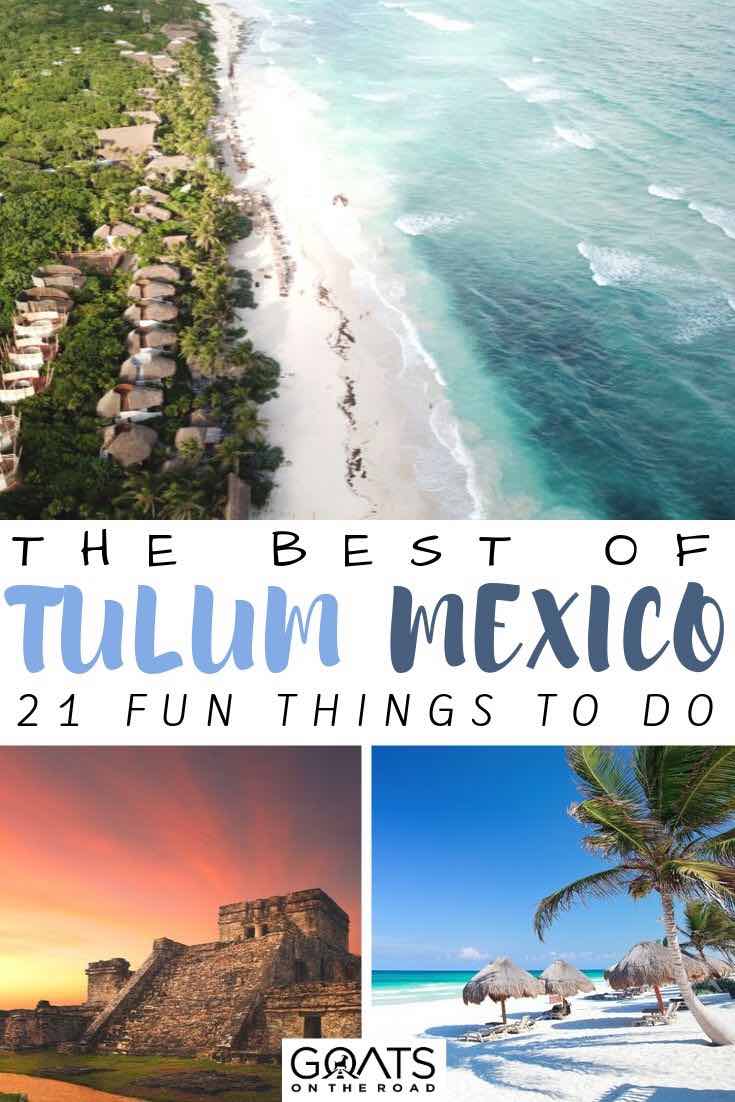 Tulum with text overlay the best of mexico