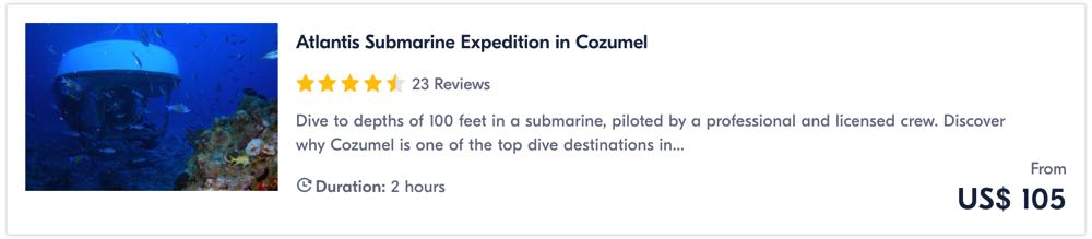 things to do in cozumel mexico submarine ride