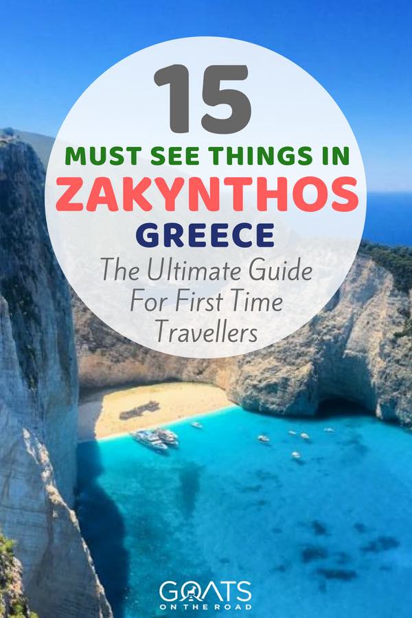 Shipwreck beach with text overlay 15 Must See Things In Zakynthos Greece
