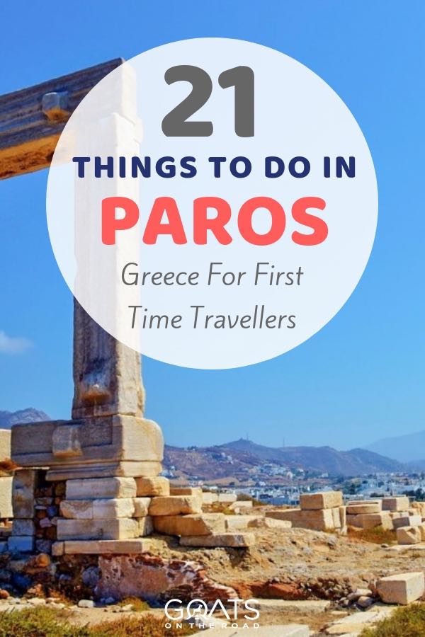 Naxos Greece with text overlay 21 Things To Do In Paros Greece