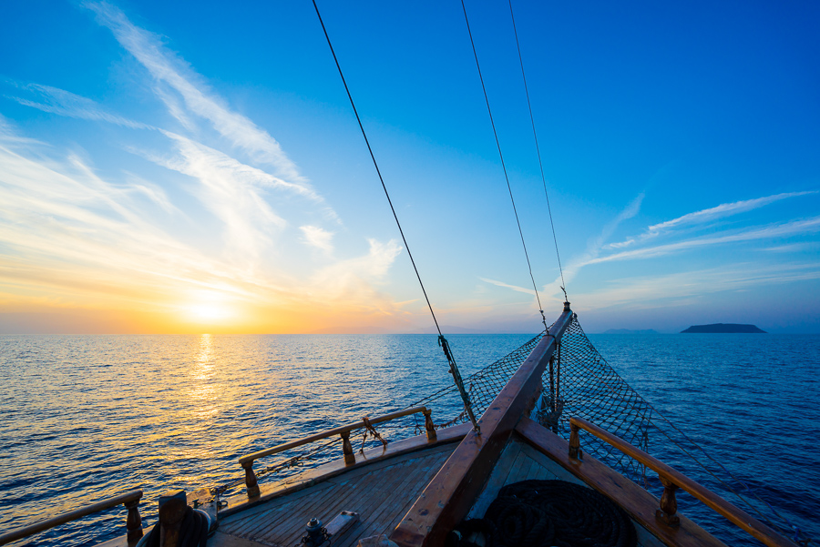 sailing around paros