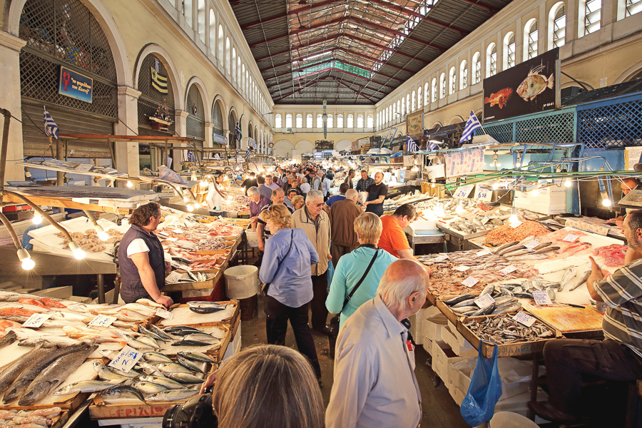 visit the athens central market