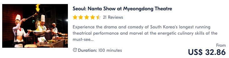 best places to visit in seoul see the nanta show