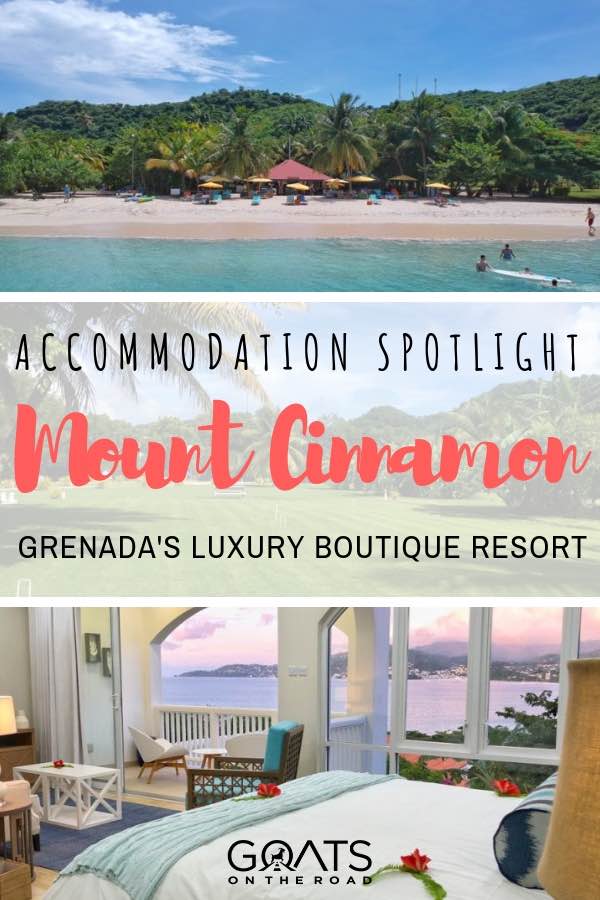 Mount Cinnamon Boutique Resort In Grenada with Text Overlay