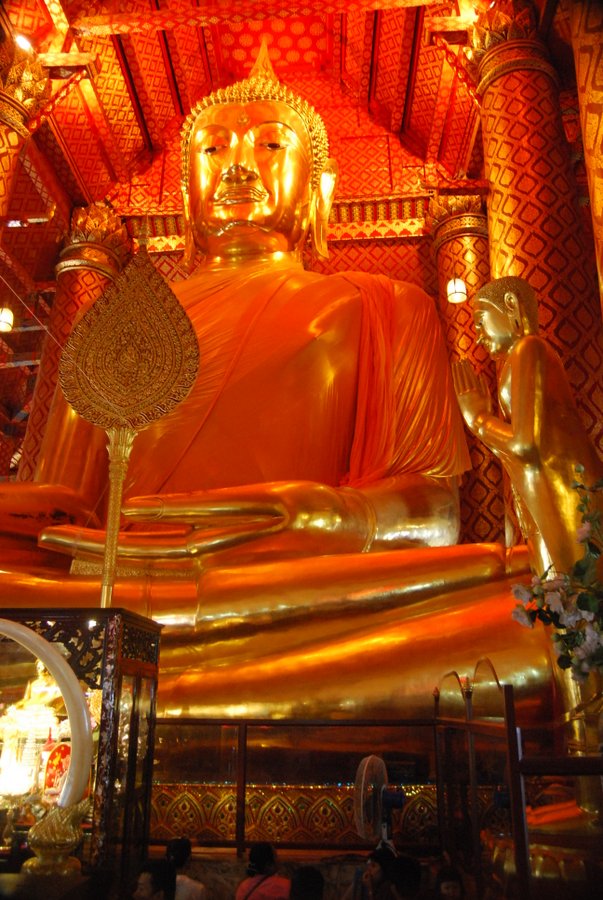 Ayutthaya historical park Gold Buddha