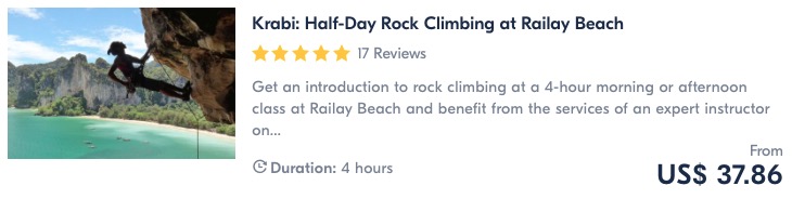 things to do in krabi go rock climbing on a tour