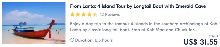 things to do in krabi boat tour from koh lanta