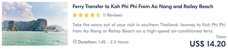 boat transfer to Koh Phi Phi