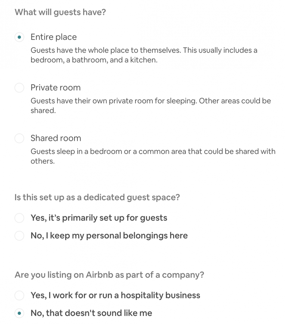 applying to become an air bnb host