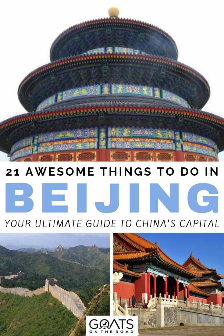 temples and great wall in china with text overlay 21 awesome things to do in beijing