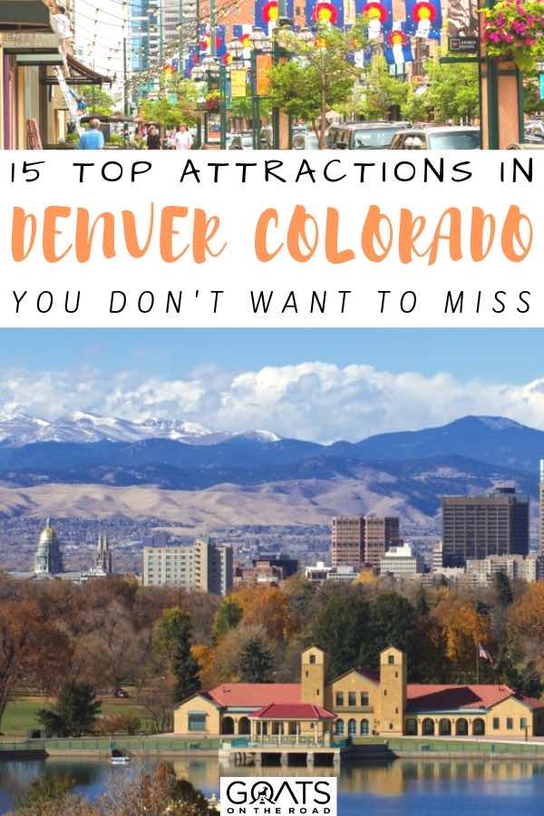 Planning to travel to Colorado? Visit denver, where there are so many things to do in this awesome USA city! Whether you are travelling with kids or alone, we’ve help you decide what to do when you visit! From the Red Rocks, to the sporting venues, breweries and more, check out our tips and guide! | #denver #visitcolorado #travel denver city with text overlay 15 top attractions in denver colorado you dont want to miss