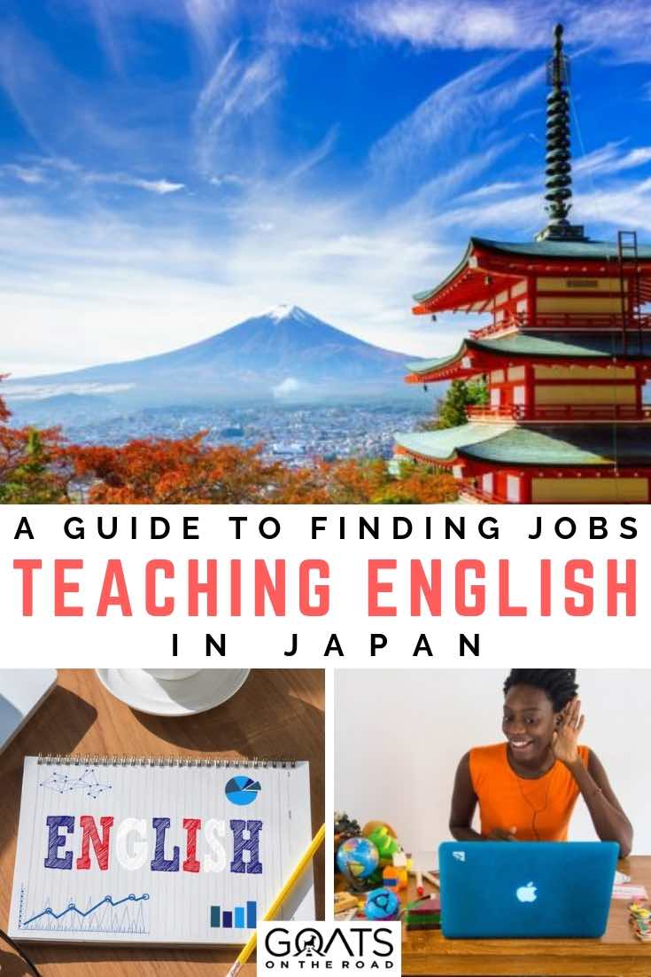 mt fuji with text overlay a guide to finding jobs teaching english in japan