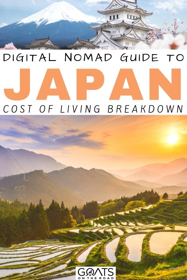 rice paddies with text overlay digital nomad guide to japan