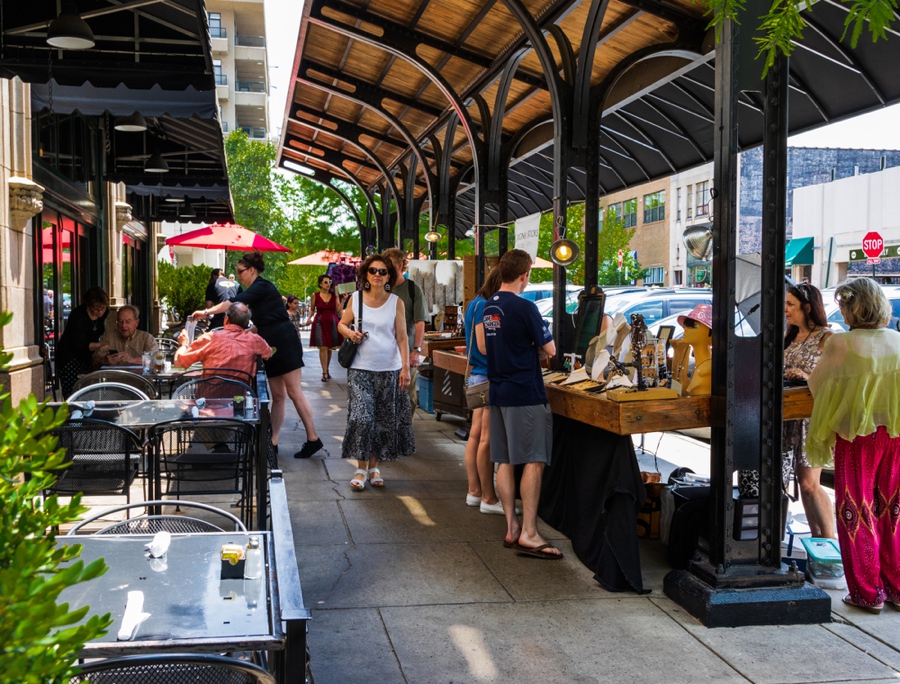 One of the things to do in Asheville NC is shop at the Grove Arcade